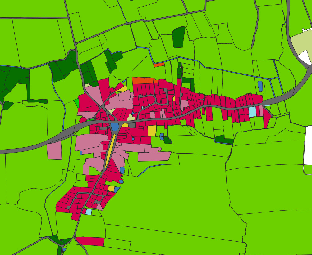 Karte der Nutzung der Flurstücke in Barsbek